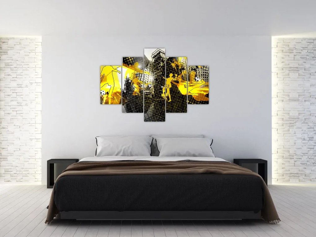 Tablou - Fotbal în marele oraș (150x105 cm)