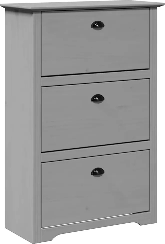 vidaXL Suport pantofi „BODO” gri 80x35x118 cm