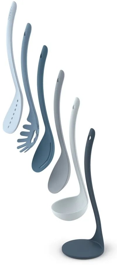Set 6 ustensile de bucătărie cu suport Joseph Joseph Nest Utensils Plus, albastru