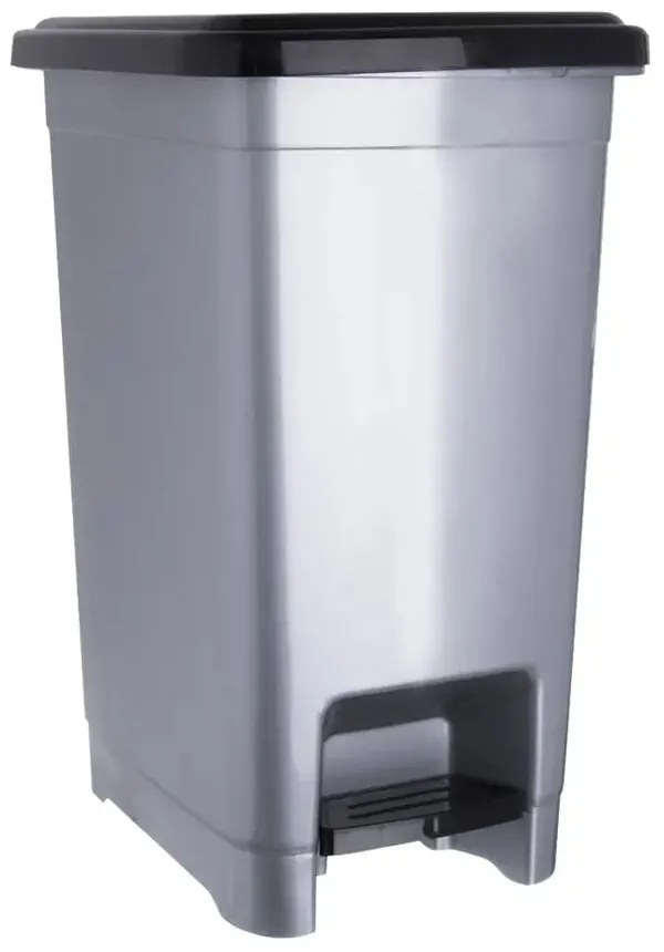 Coș de gunoi cu pedală din plastic 15 l Slim – Orion