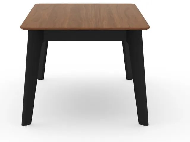 Masă de dining în culoare naturală extensibilă cu blat cu aspect de lemn de nuc 100x180 cm Shadow – TemaHome