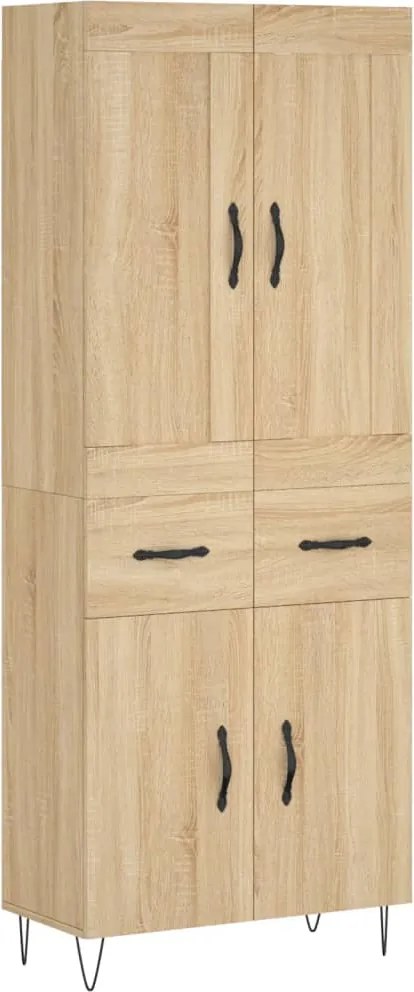 vidaXL Dulap înalt, stejar sonoma, 69,5x34x180 cm, lemn compozit