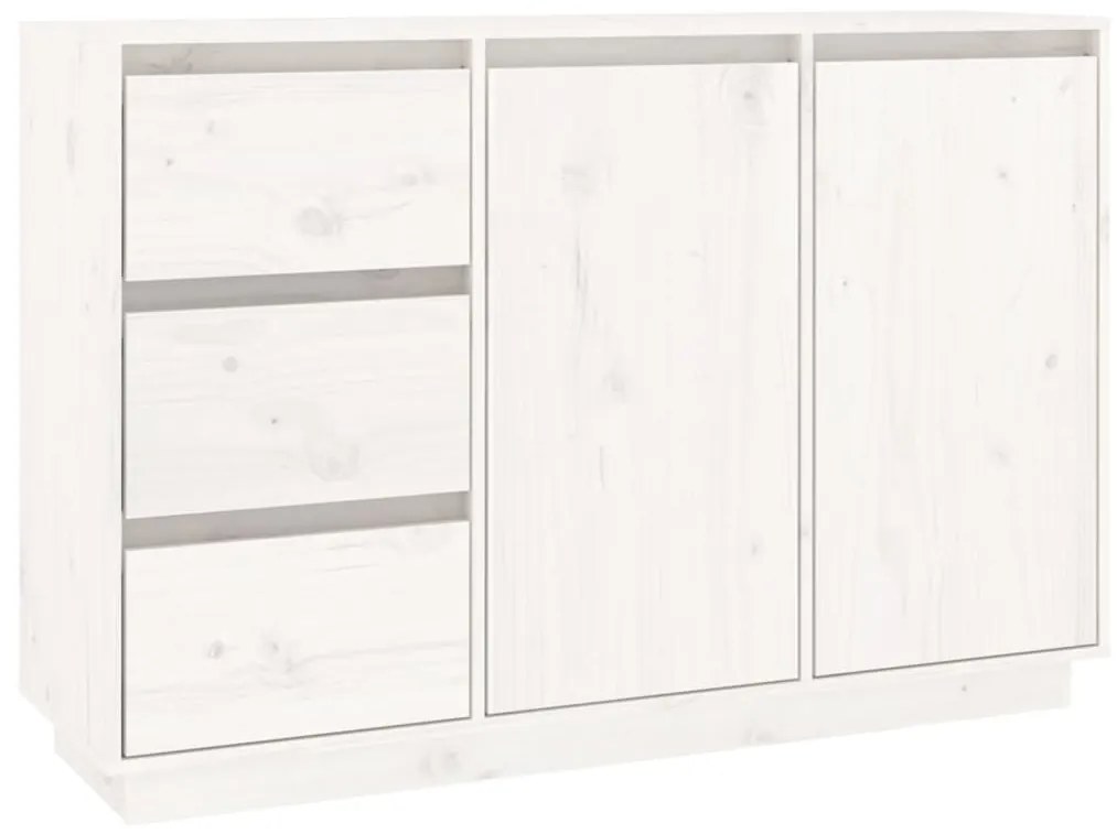 813805 vidaXL Servantă, alb, 111x34x75 cm, lemn masiv de pin