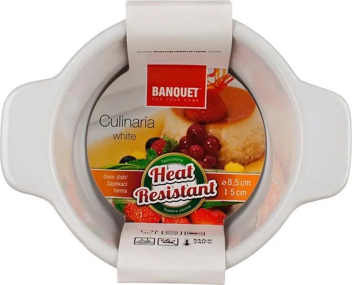 BANQUET Formă rotundă de copt CULINARIA White diam. 8,5 cm