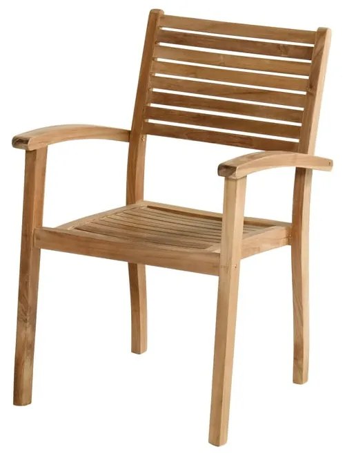 Scaun de grădină în culoare naturală din lemn masiv Sunderland – Hartman