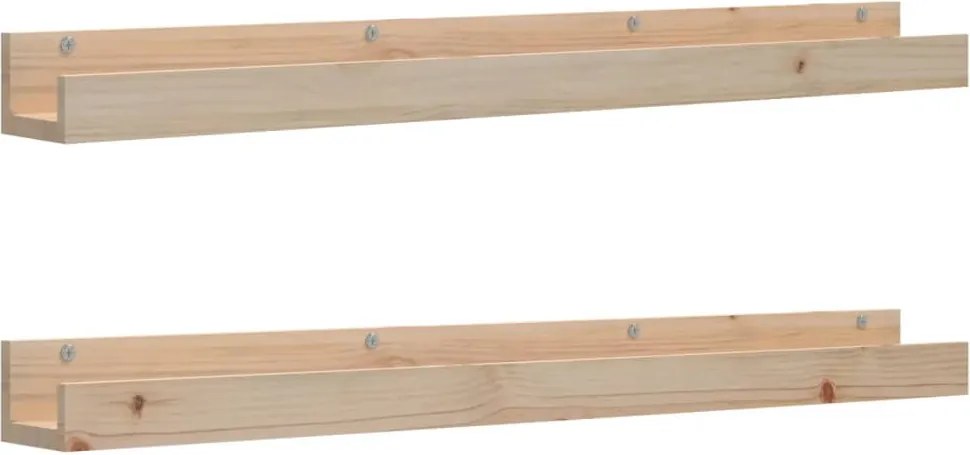 vidaXL Rafturi de perete, 2 buc., 110x12x9 cm, lemn masiv de pin