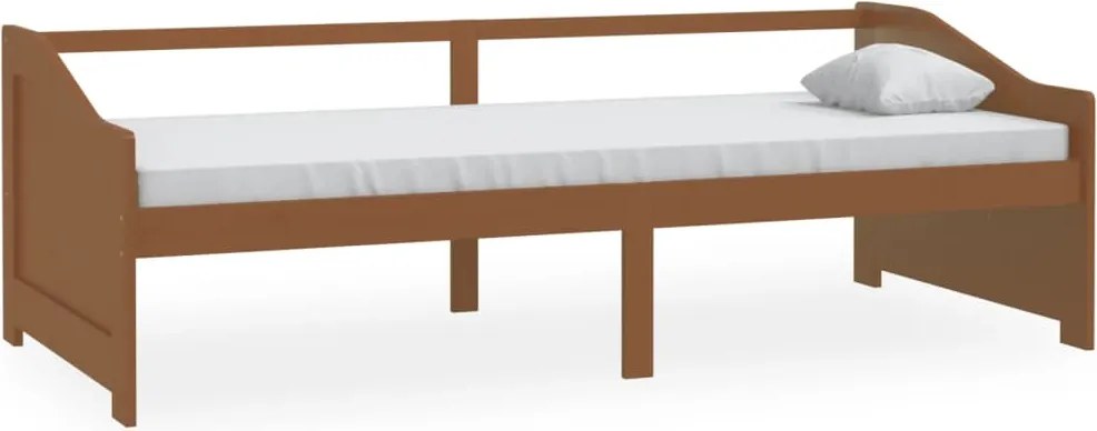 vidaXL Pat de zi cu 3 locuri, maro miere, 90x200 cm, lemn masiv pin