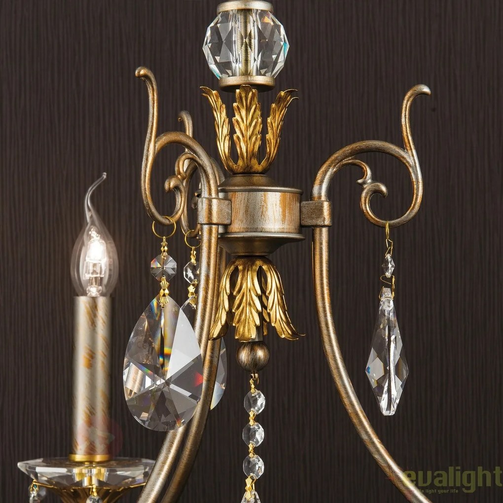 Lampadar LUX super elegant cristal cu 3 brate Miramare STL 12-1150/3 silber-goldOR