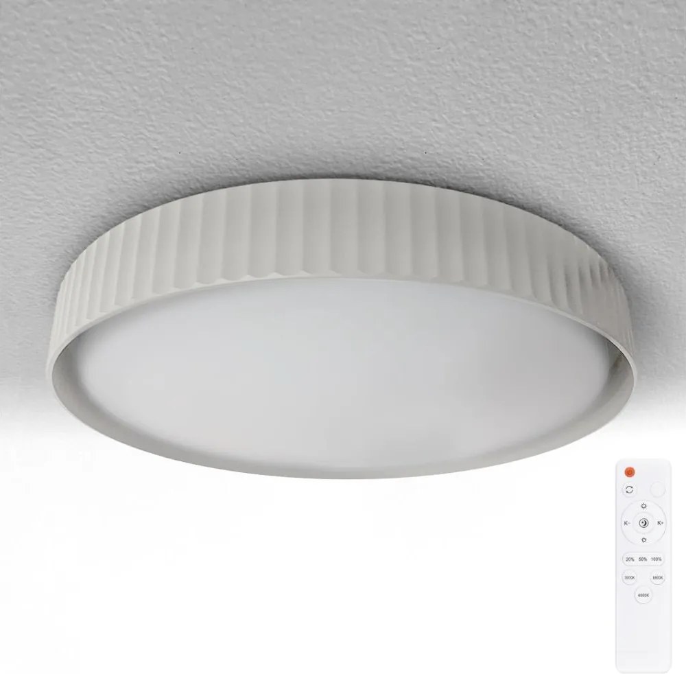 Brilagi - Plafonieră LED dimabilă LUCIA, 48 W, 230 V, Ø 41 cm, albă + telecomandă