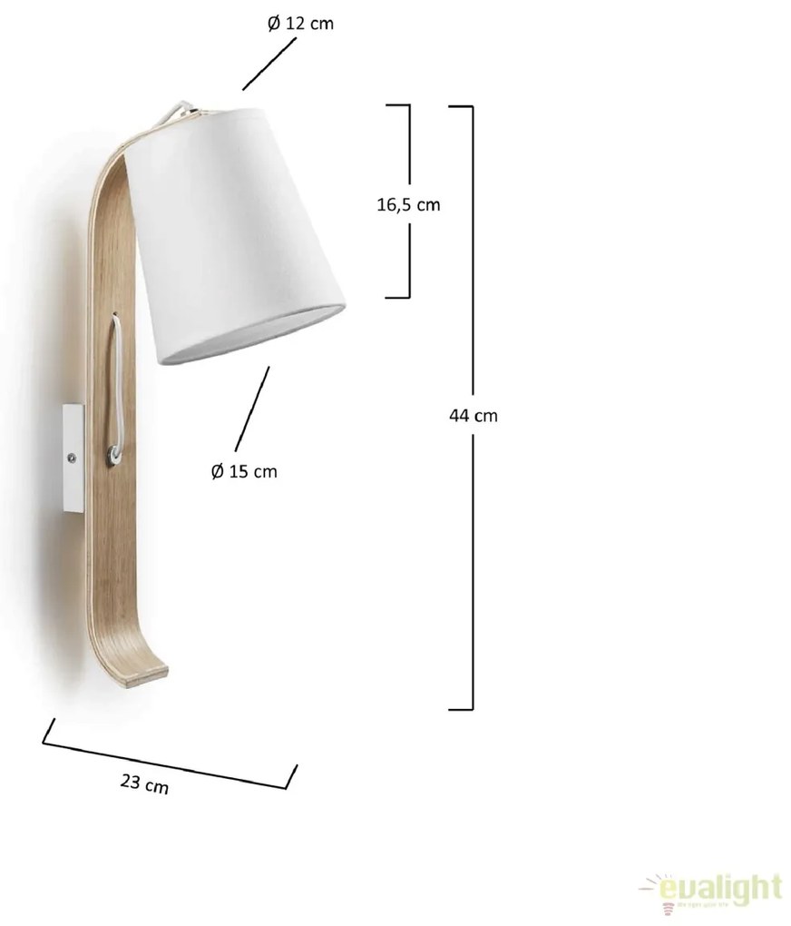 Aplica de perete moderna PERCY alba AA0631J05 JG