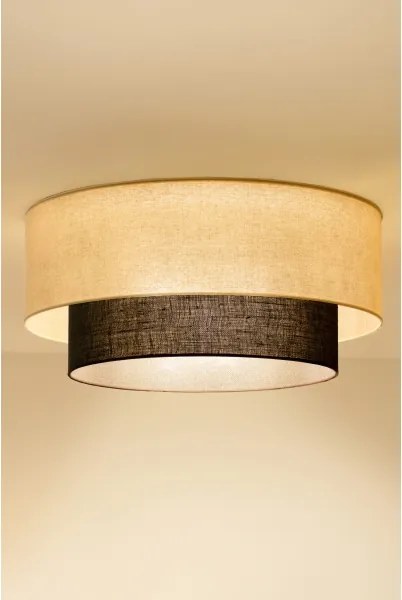 Brilagi - Plafonieră LED BOHO STYLE, 3xE27/15W/230V, Ø 60 cm, crem/maro