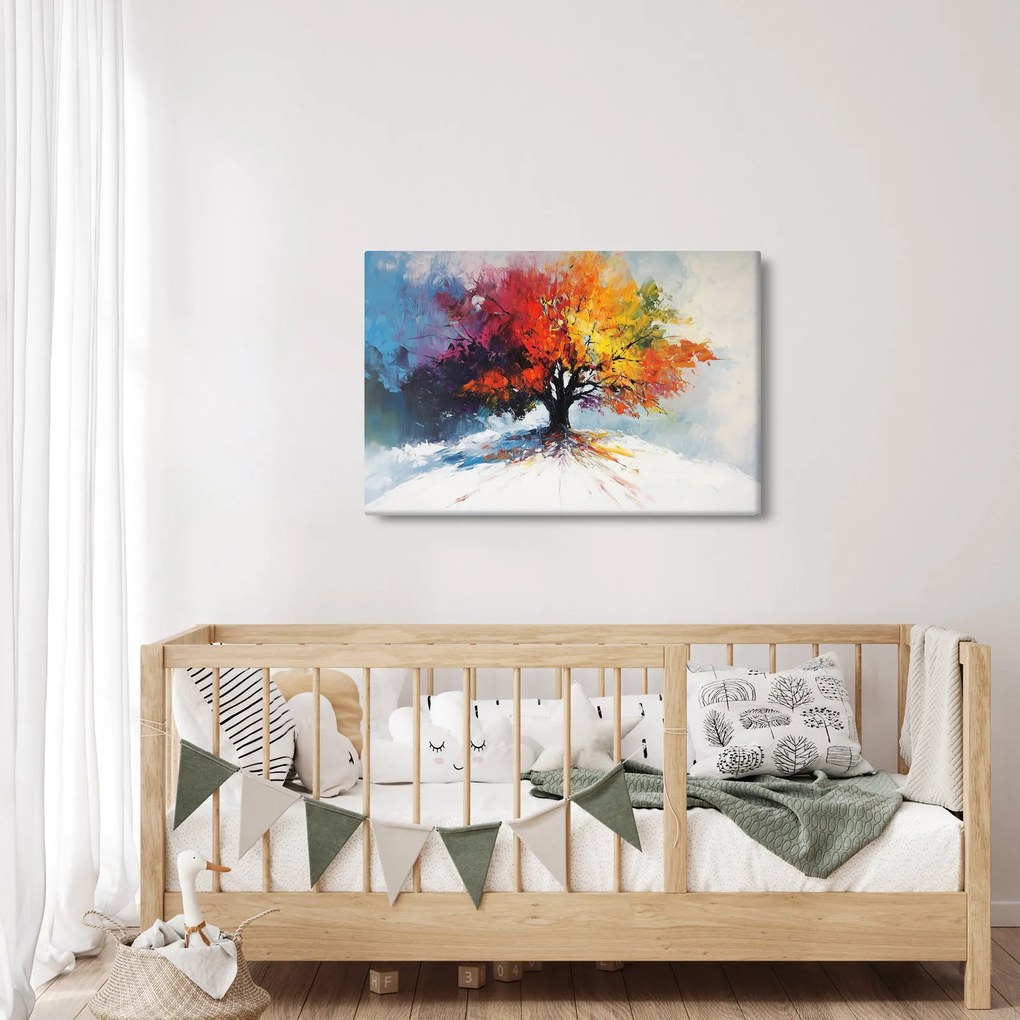 Tablou - Copac multicolor (90x60 cm)