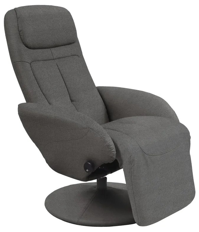 Fotoliu recliner stofa Optima 2 gri inchis - H 84-101 cm