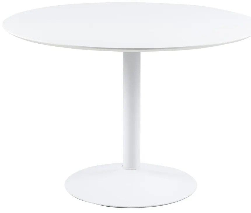 Masă rotundă Actona Ibiza, ø 110 cm, alb