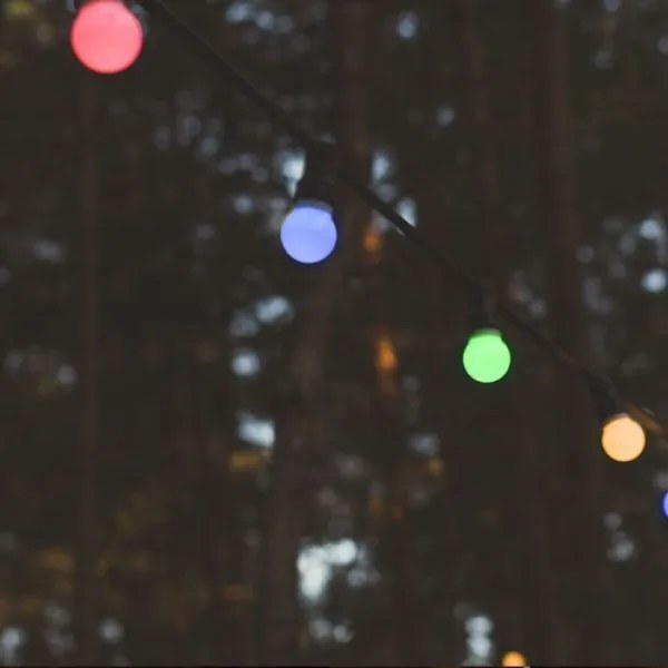 Lanț LED RGB de exterior STRING 13 m 15xLED/0,5W/230V IP44