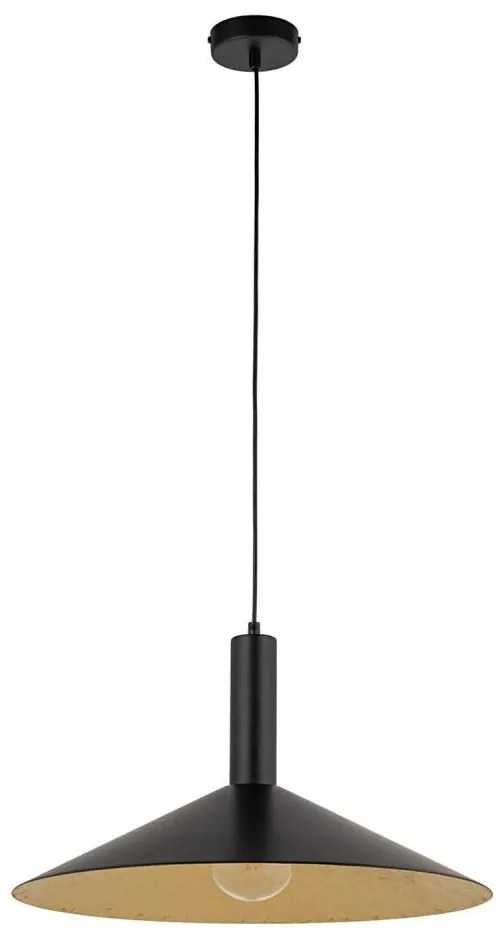 Lustră pe cablu CAPRI 1xE27/15W/230V d. 50 cm negru/auriu