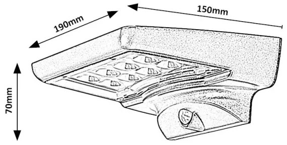 Corp de iluminat LED solar cu senzor MOSELLE LED/4W/3,7V IP44 Rabalux 77014