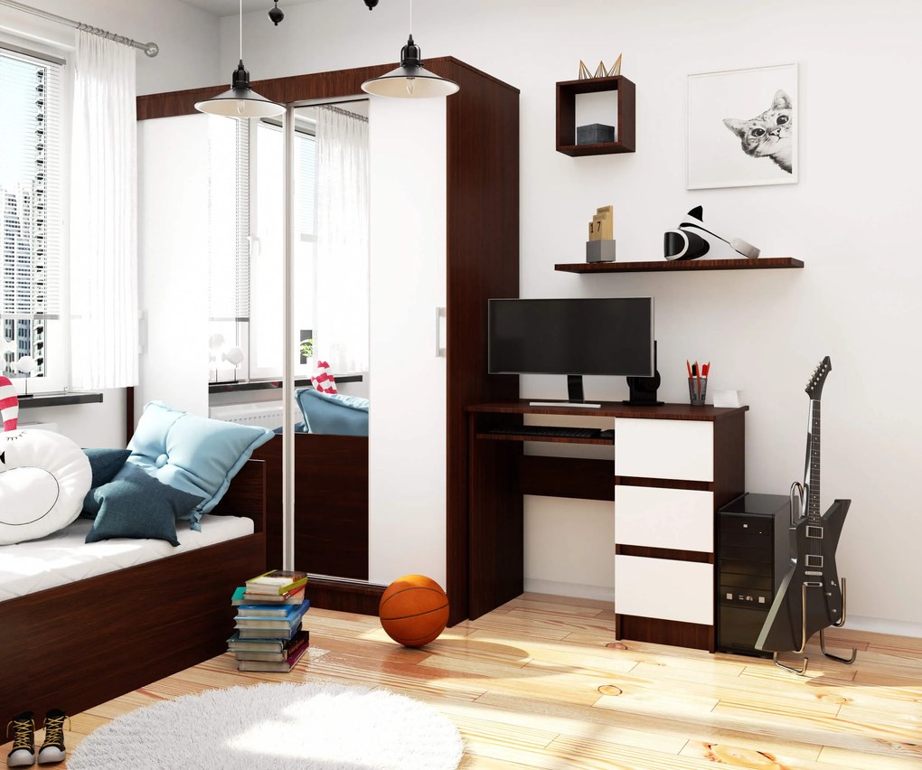 Masă PC Benicio (wenge + alb) (D). 1069030
