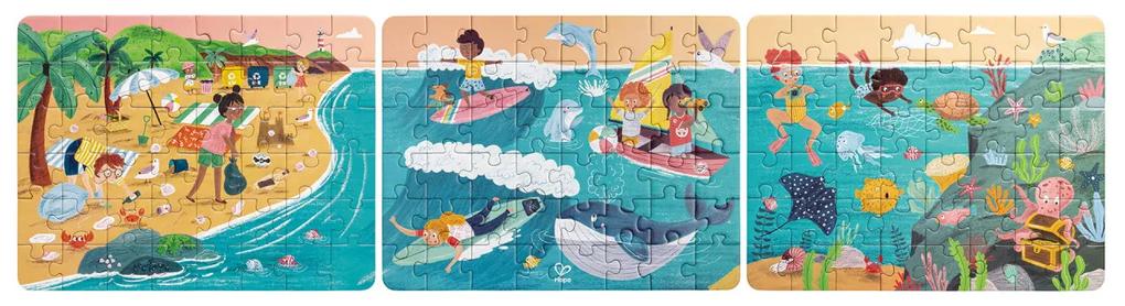 Puzzle pentru copii Prietenii Oceanului (3 in 1)