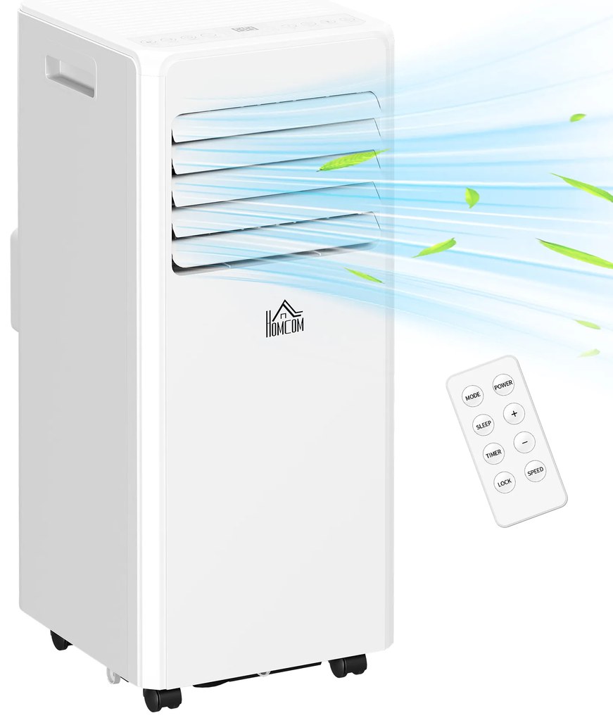 HOMCOM Climatizator Portabil 9000BTU: Răcire, Ventilator, Umiditate, Control Distanță - 20m² | Aosom Romania