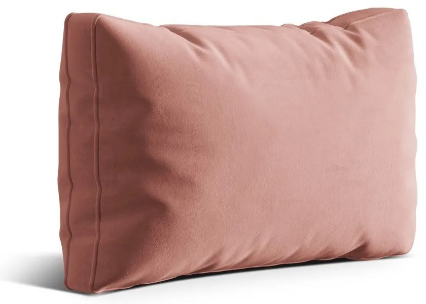 Pernă pentru canapea roz cu tapițerie din catifea Kemi – Cosmopolitan Design