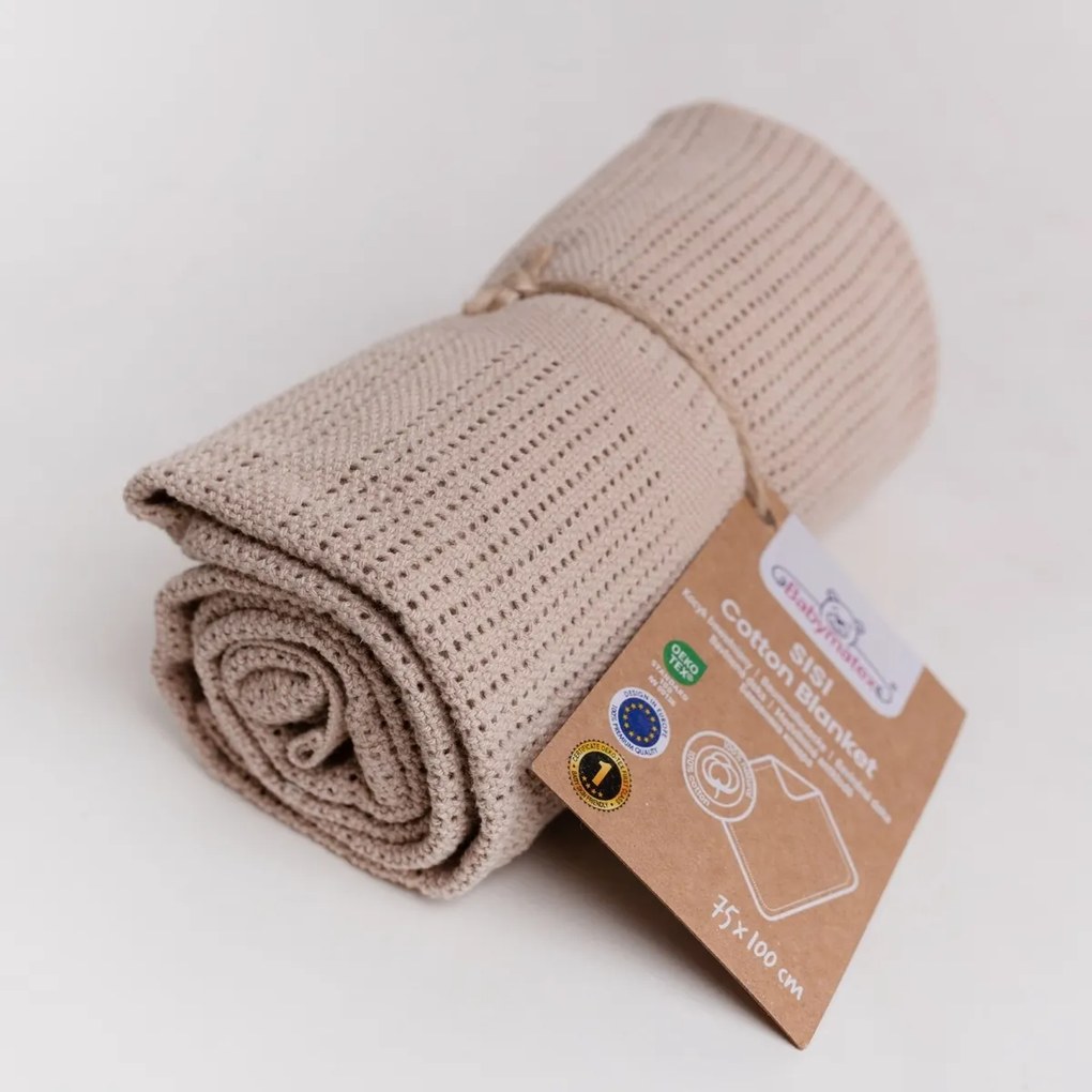 Babymatex Pătură pentru copii Sisi mocha mousse,75 x 100 cm