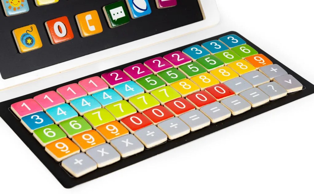 Tabletă magnetică din lemn cu numere