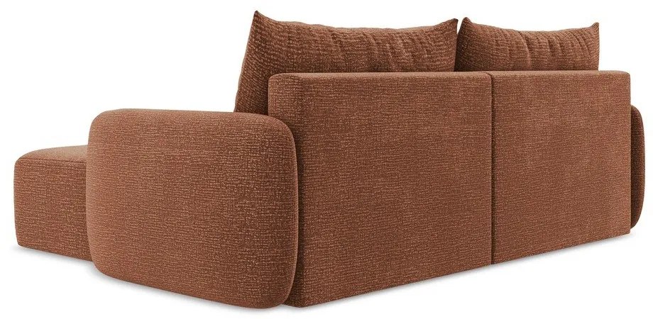 Colțar cărămiziu extensibil/cu spațiu de depozitare (cu colț pe partea dreaptă) Kalena – Makamii