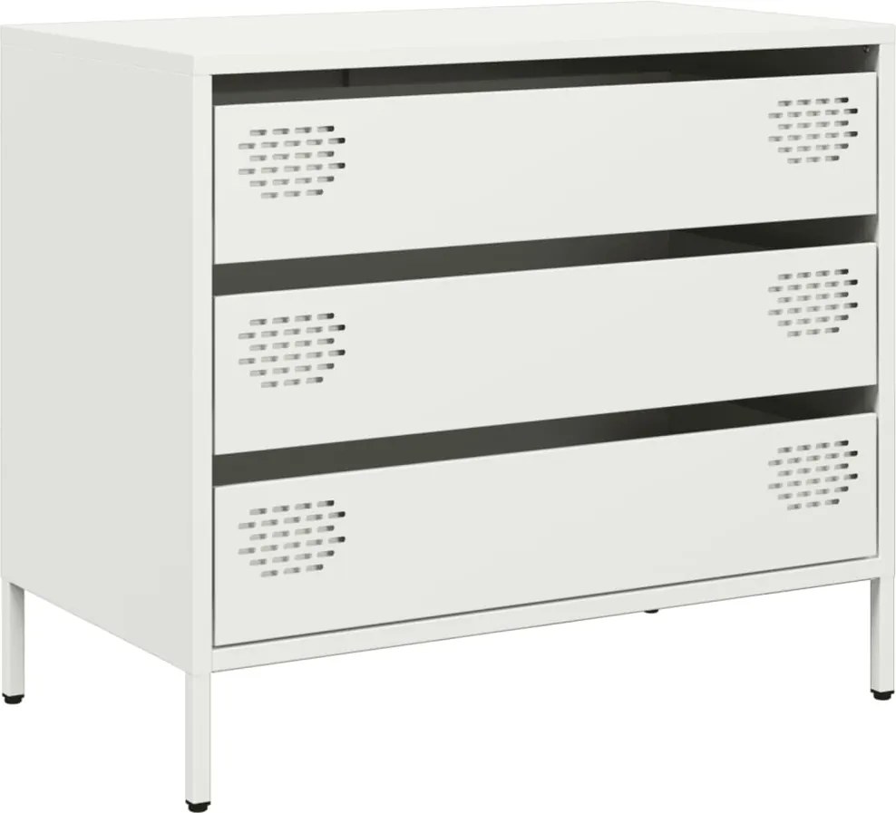 vidaXL Dulap, alb, 68x39x58,5 cm, oțel laminat la rece
