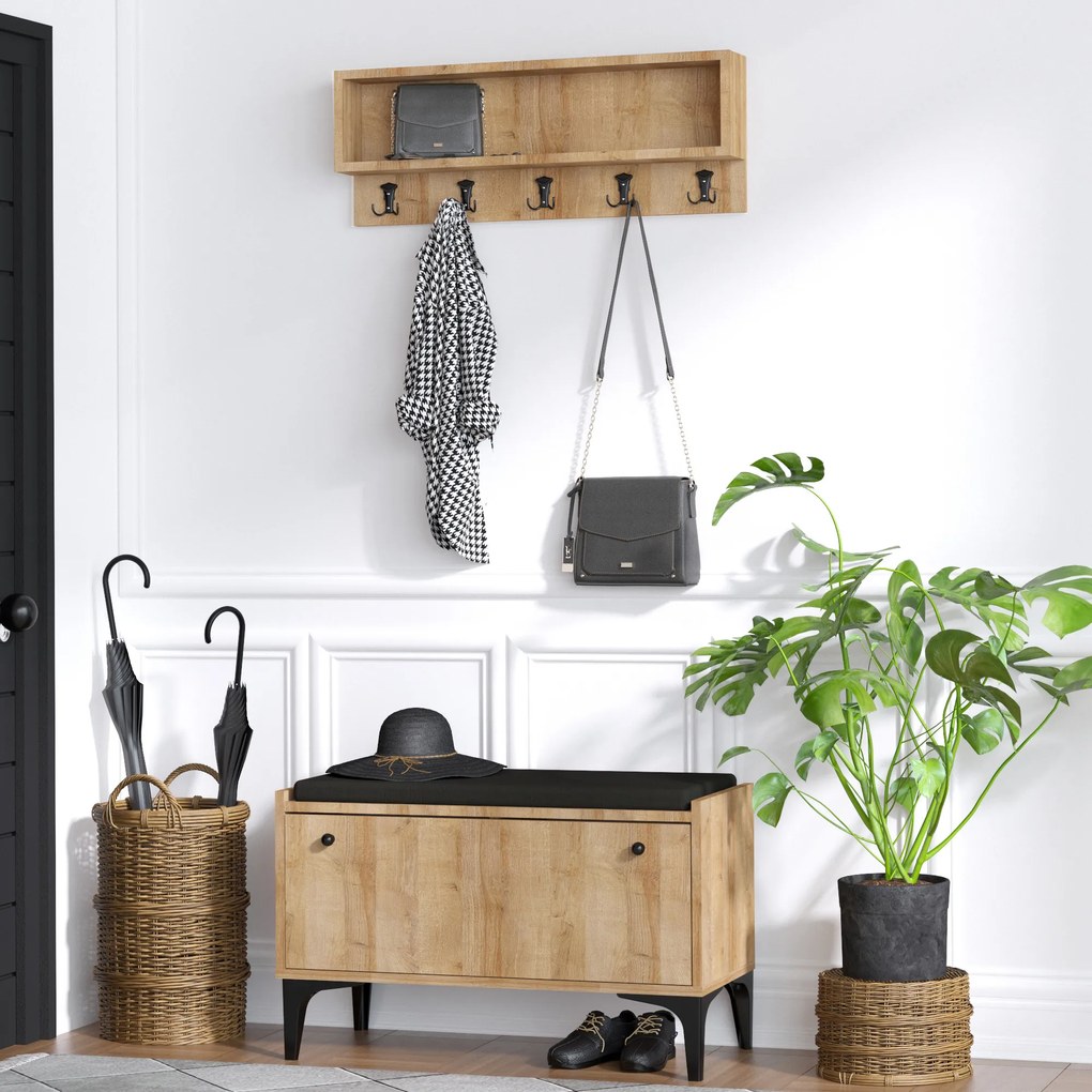 Set mobilier pentru hol Lenny (Stejar). 1072359