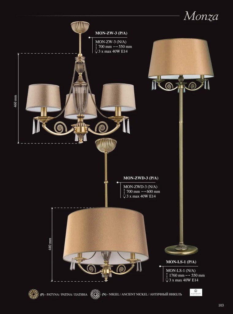 Candelabru 6 brate design clasic cristal Asfour Monza