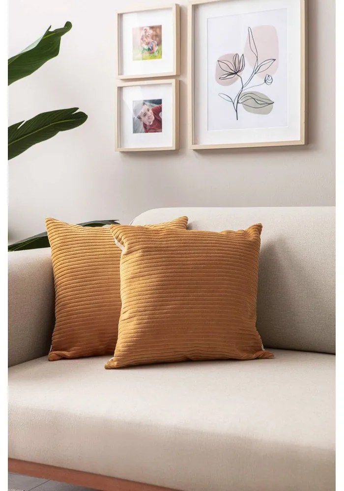 Fețe de pernă 2 buc. din catifea reiată 43x43 cm – Mioli Decor