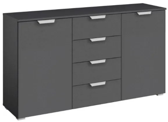 Comoda gri metalic 140x81x42cm ADITIO