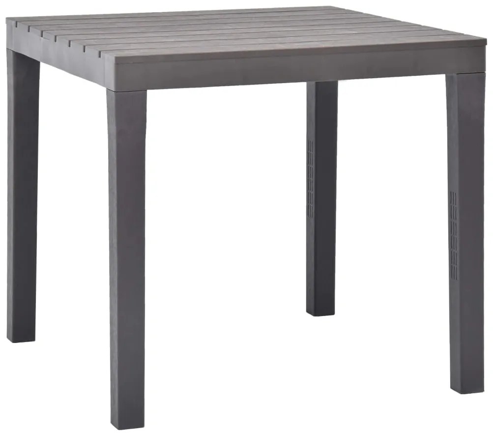 vidaXL Masă de grădină, cafeniu, 78 x 78 x 72 cm, plastic