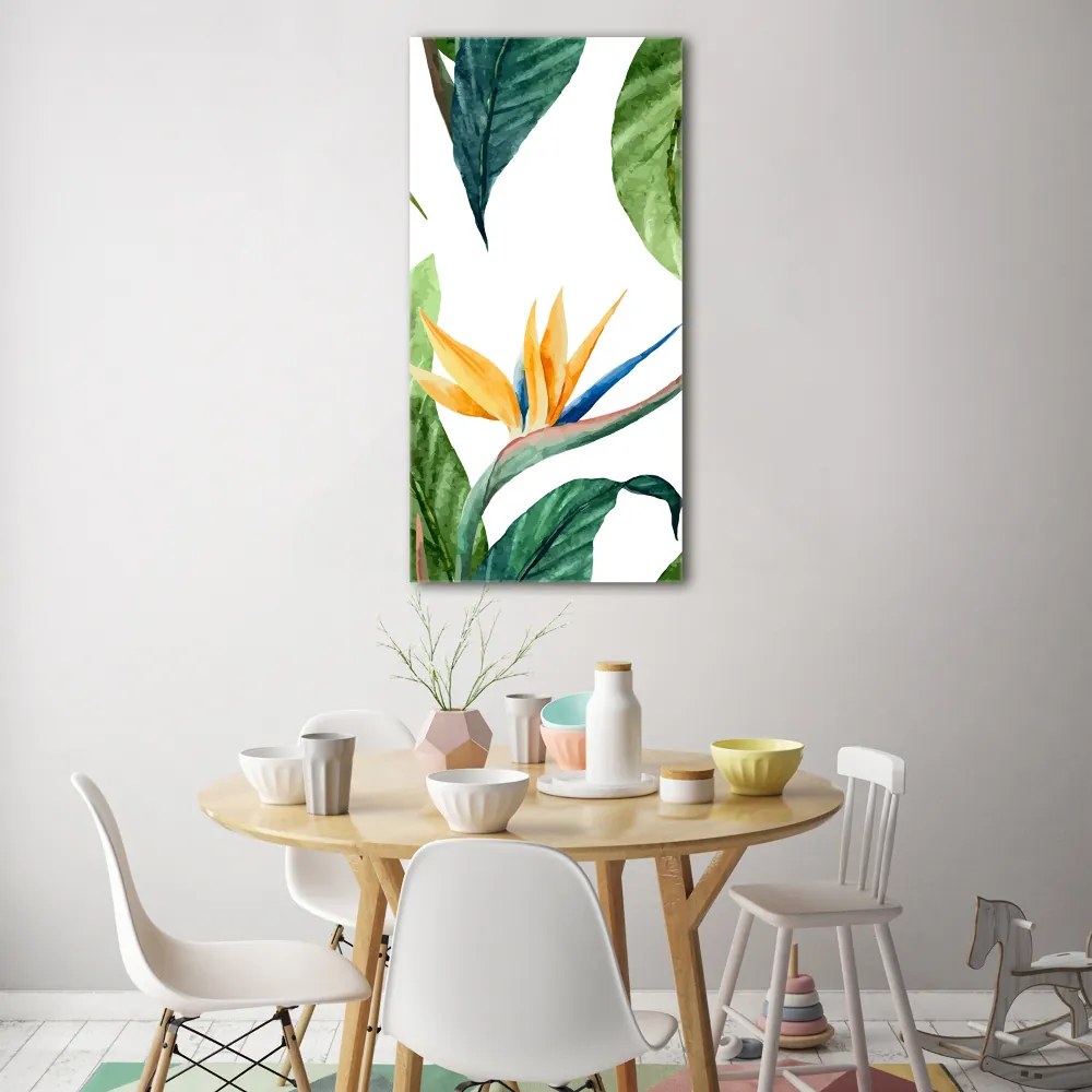 Tablou Printat Pe Sticlă Strelitzia reginae