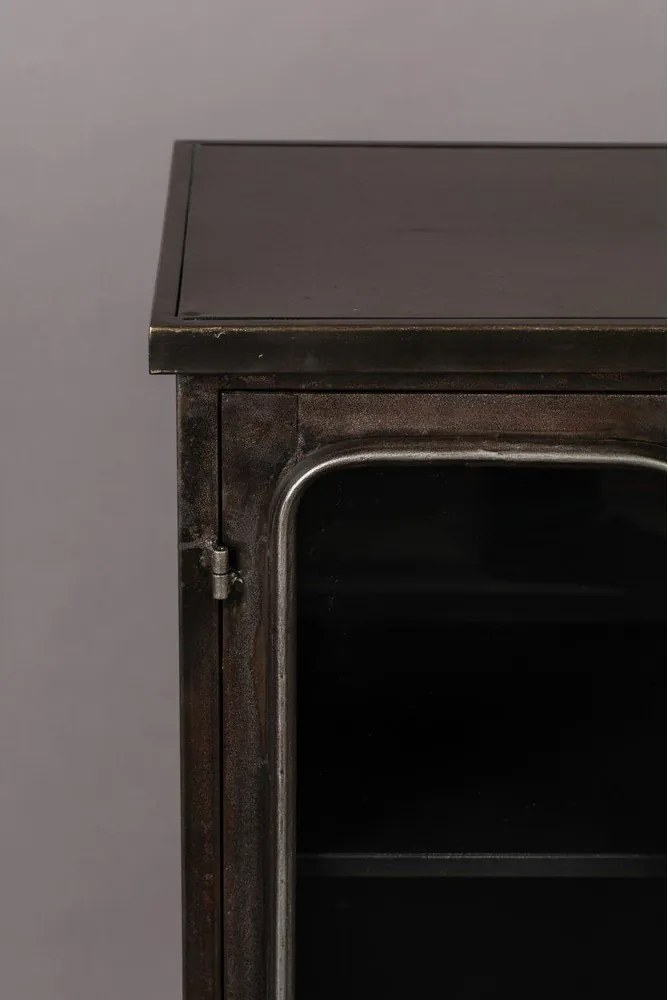 Vitrină neagră din metal 60x100x35 cm Denza – Dutchbone