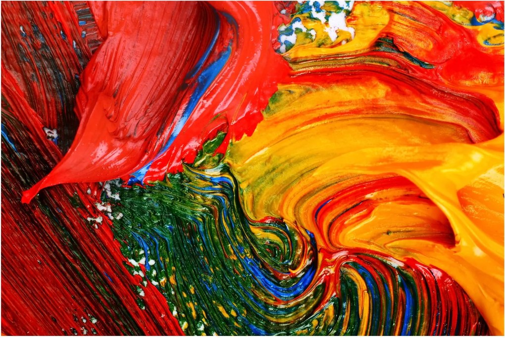 Tablou - Abstractizare albăstrire cu o perie (90x60 cm)