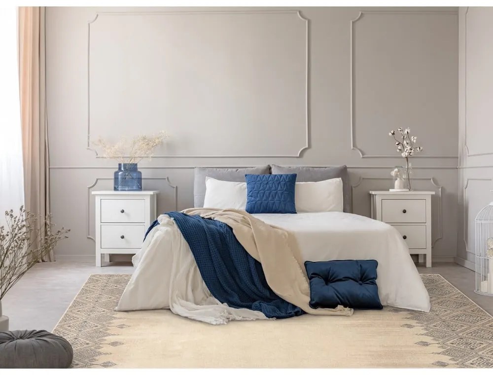 Covor bej din lână 133x180 cm Decori – Agnella