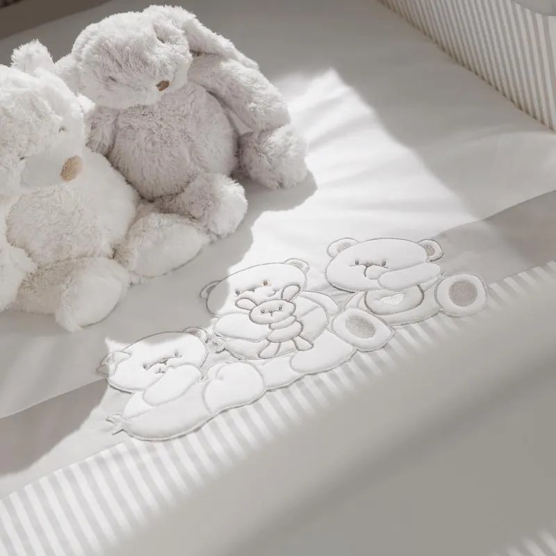 Set Lenjerie Din Bumbac 3 Piese Patut Bebe Colectia Mirtillo