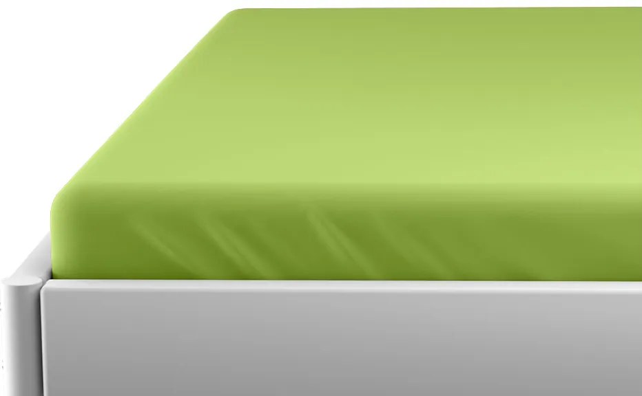 Cearsaf Jersey cu elastic pentru patut copii verde 70x140 cm