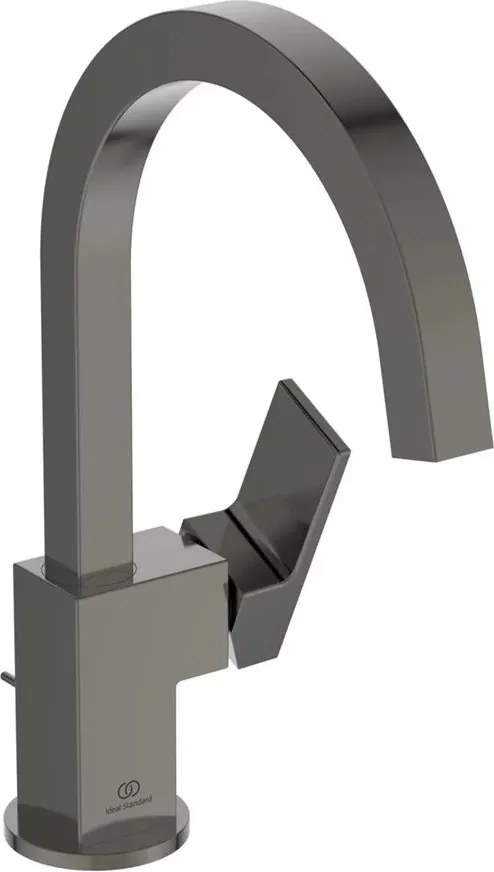 Baterie lavoar Ideal Standard Atelier Extra pipa rotativa gri Magnetic Grey cu ventil Pop-Up