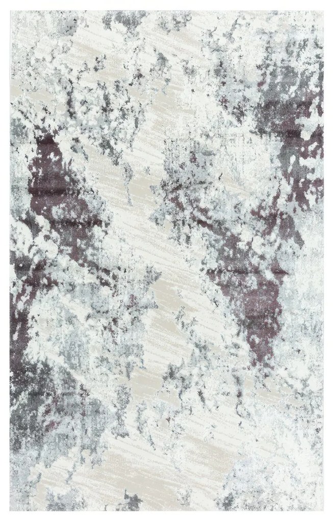 80x150 cm Covor Mov/Bej/Gri, Modern, 60% Polipropilenă și 40% Polyester, Lungime Fir 11mm, Living/Hol/Dormitor, Model Rize