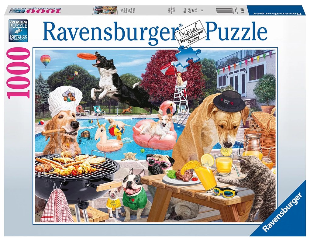 PUZZLE CATEI LA PISCINA, 1000 PIESE - RAVENSBURGER (RVSPA16810)