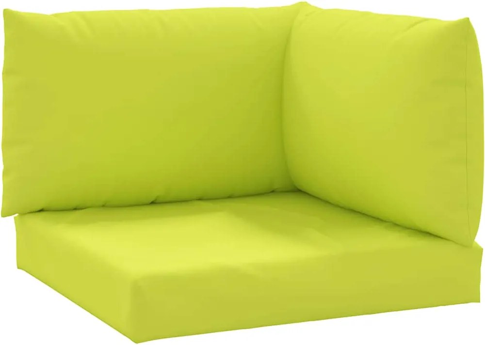 vidaXL Perne pentru canapea din paleți, 3 buc., verde aprins, textil