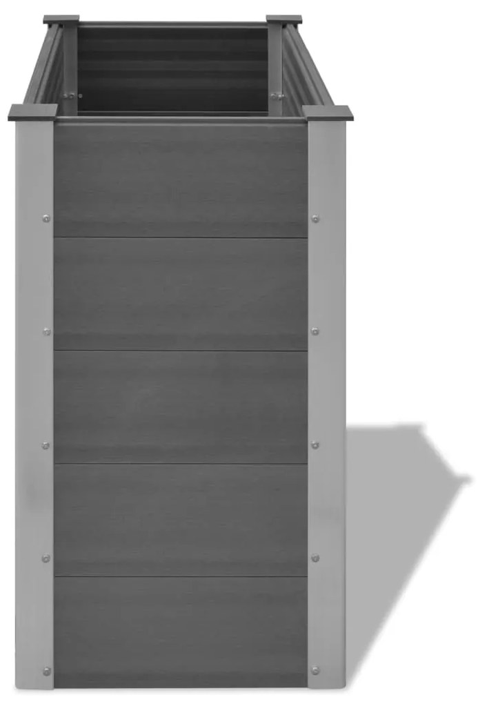 Strat inaltat de gradina, gri, 100 x 50 x 91 cm, WPC 1, Gri, 100 x 50 x 91 cm