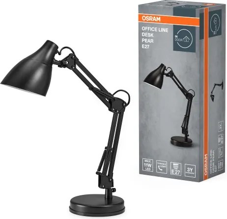 Lampă de birou Osram DESK LINE 1xE27/11W/230V, negru