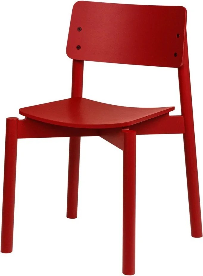 Scaun de dining roșu stivuibil Wem – noo.ma