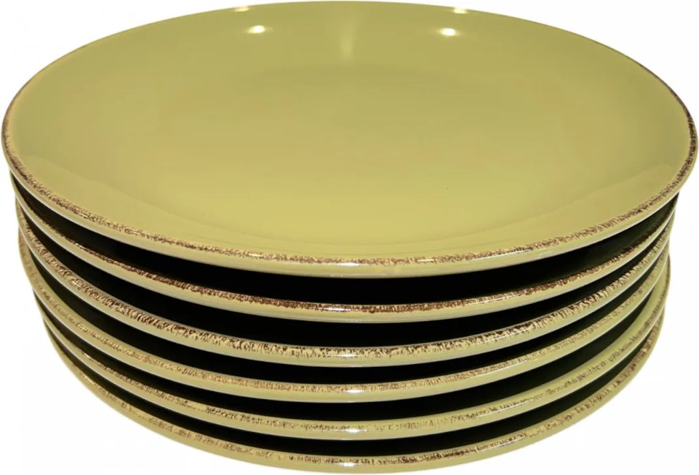 Farfurie Gresie 26cm HOME Verde Olive Pal, fel principal