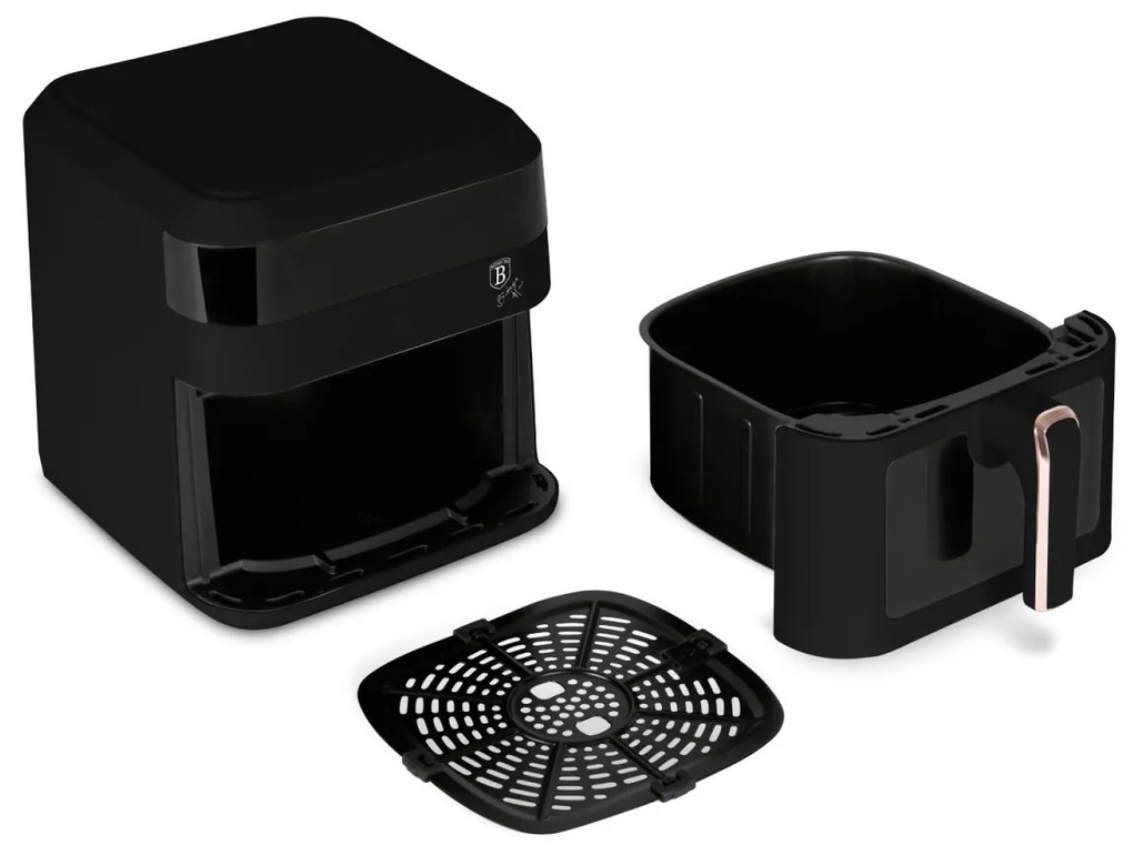 Friteuza cu aer cald, airfryer, capacitate 6.3 L Black Rose Berlinger Haus BH 9446