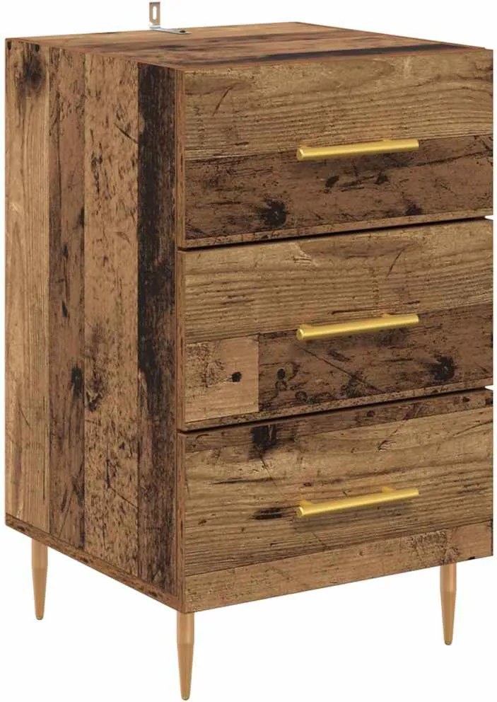 vidaXL Dulap de noapte Lemn vechi 40 x 40 x 66 cm Lemn compozit
